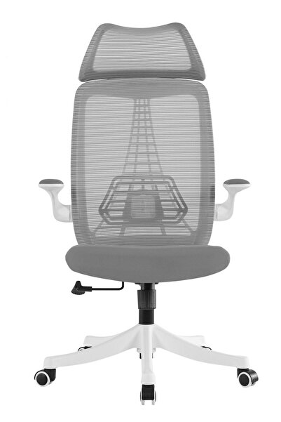 Topscaune Scaun ergonomic Babur-H, spatar Mesh, sezut textil, Gri
