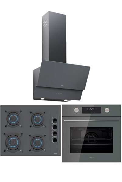 Teka Chef 4 Gri Ankastre Set (GBC 64002 Ocak + HAK 625 Fırın + ATV 60 Pro Davlumbaz)