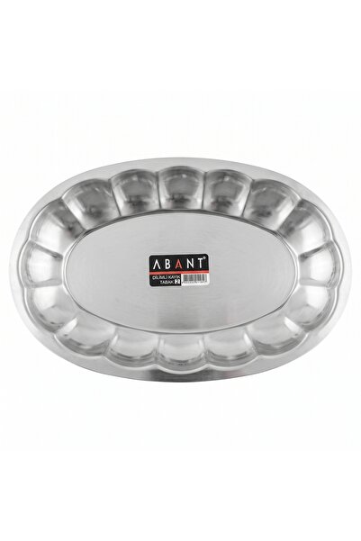 Abant Stainless Steel Sliced Kayak Plate No:2 24X16 cm