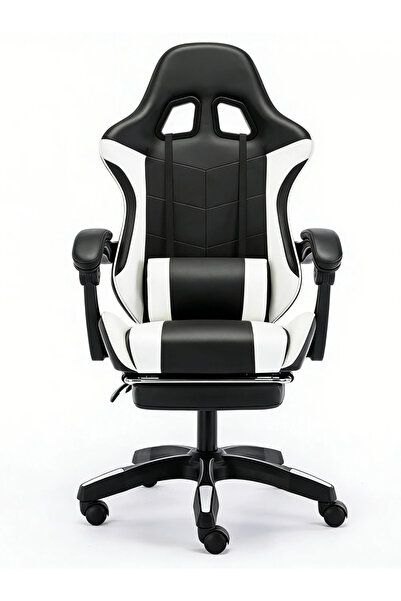 Topscaune Scaun gaming, Masaj în perna lombară, Rabatabil 90-145°, Suport pic...