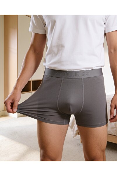 Bolero Erkek Füme Süper Soft Yumuşak Bambu Boxer, 95 bambu %5 elastan