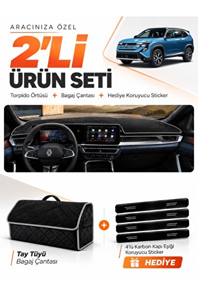 e-biz Renault Boreal (2025-Later) Compatible Dashboard Cover + Thai Feather T...