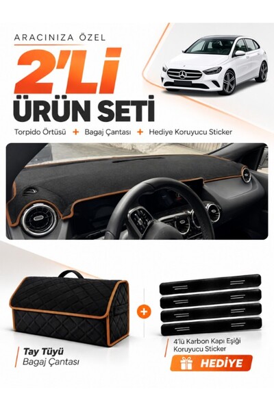e-biz Mercedes W247 B180 B Class (2019-2022) Compatible Glove Box Cover + Tay...