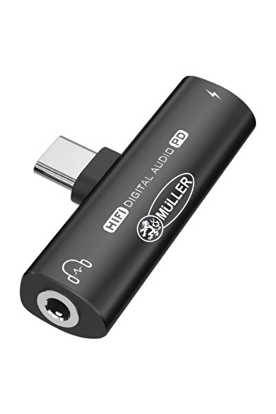 Müller Adaptor USB-C la mufă jack de 3,5 mm pentru audio și încărcare, încărc...