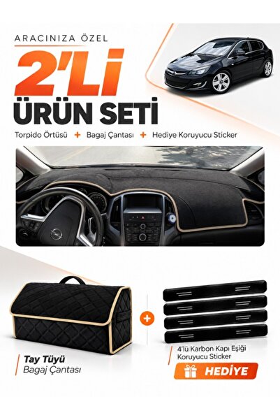e-biz Opel Astra J (2009-2020) Compatible Glove Box Cover + Tay Tüy Luggage B...