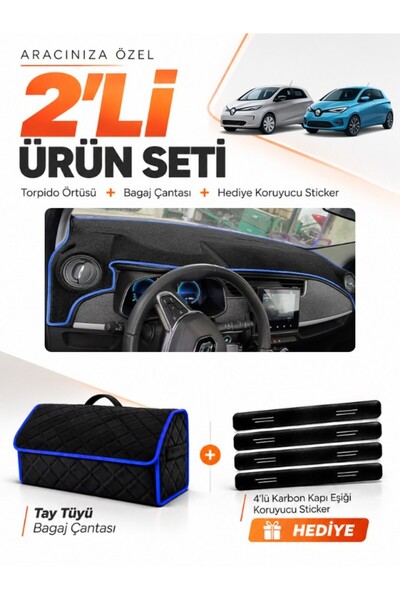 e-biz Renault Zoe (2012-2024) Compatible Glove Box Cover + Thai Feather Trunk...