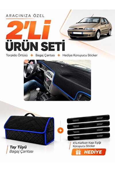 e-biz Fiat Si̇ena (1999-2005) Compatible Dashboard Cover + Tay Tüy Luggage Ba...