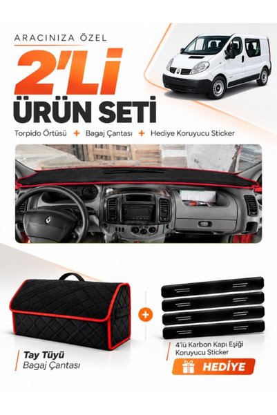 e-biz Dashboard Cover + Thai Feather Trunk Bag + Sticker Set Renault Trafi̇c ...