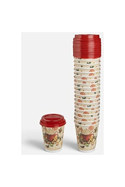 OEM Set of 20 Christmas Cardboard Gingerbread Coffee Cups with Double Wall an...