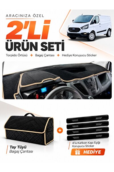 e-biz Ford Transit Custom (2012-2020) Compatible Glove Box Cover + Tay Feathe...