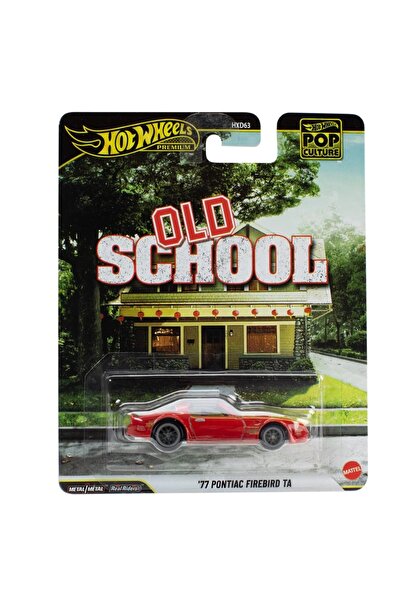 HOT WHEELS Premium Old School '77 Pontiac Firebird TA 1/64 Model Araba