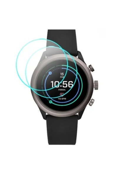 OEM Set of 2 tempered glass screen protectors for smartwatch, 2.5D, 9H, compa...