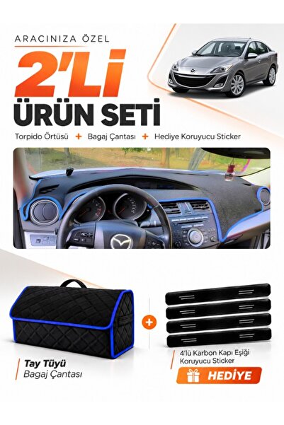 e-biz Mazda 3 (2009-2013) Compatible Dashboard Cover + Tay Feather Trunk Bag ...