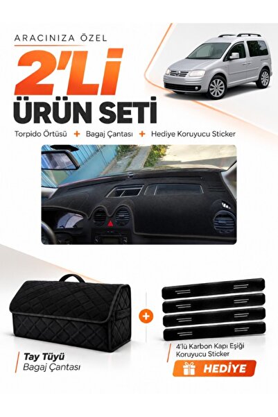 e-biz Volkswagen Caddy (2004-2010) Compatible Dashboard Cover + Tay Feather T...