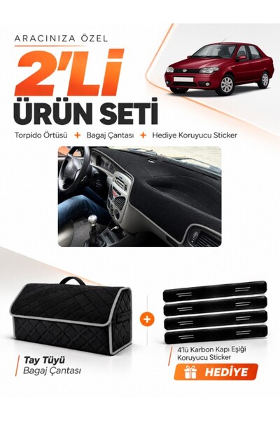 e-biz Fiat Albea (1999-2005) Compatible Dashboard Cover + Tay Feather Trunk B...