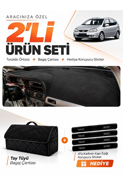 e-biz Chevrolet Rezzo (2000-2011) Compatible Dashboard Cover + Tay Feather Tr...