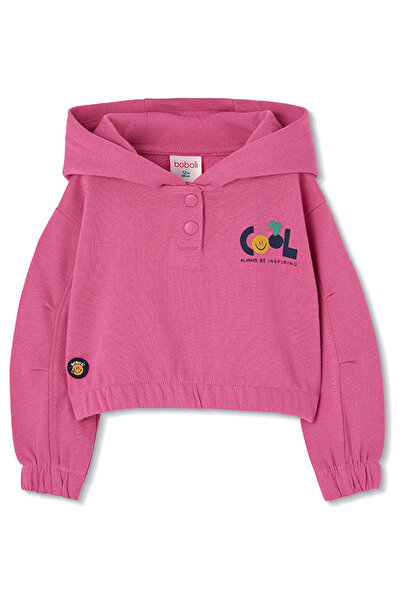 Boboli Floral Patterned Sweatshirt 2 Years-6 Years Pink