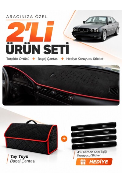 e-biz Bmw E34 (1988-1996) Compatible Glove Box Cover + Thai Feather Trunk Bag...