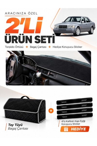 e-biz Mercedes W124 (1984-1995) Compatible Dashboard Cover + Tay Feather Trun...