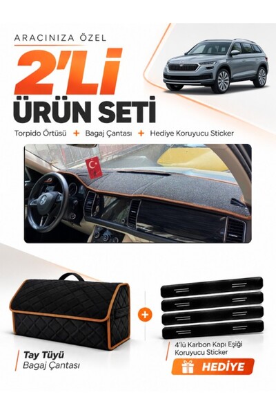 e-biz Skoda Kodiaq (2017-2023) Compatible Dashboard Cover + Tay Feather Trunk...