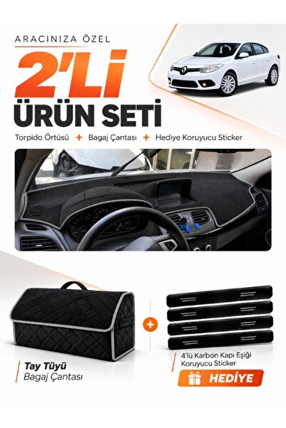 e-biz Renault Fluence Large Screen (2009-2016) Compatible Glove Box Cover + T...
