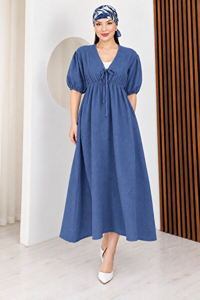 Trendline Women's Muslin Fabric Anti-Sweat Summer Cotton Dress