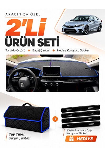e-biz Honda Civic Fe1 (2022-2026) Compatible Dashboard Cover + Tay Feather Tr...