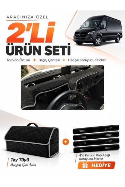 e-biz Mercedes Spri̇nter W907-W910 (2018-2026) Compatible Dashboard Cover + T...