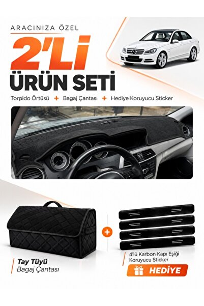 e-biz Mercedes W204 C180 (2007-2014) Compatible Glove Box Cover + Tay Tüy Lug...