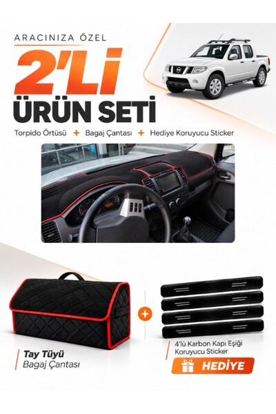e-biz Nissan Navara (2005-2015) Compatible Glove Box Cover + Tay Feather Trun...