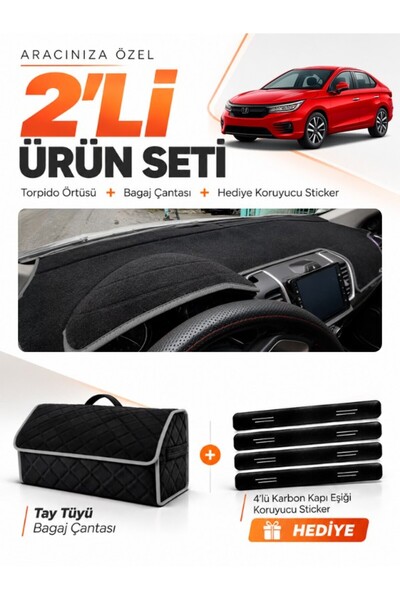 e-biz Honda City (2020-2024) Compatible Glove Box Cover + Thai Feather Trunk ...