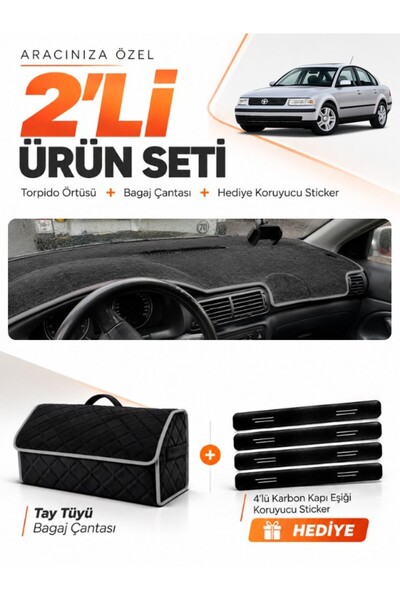 e-biz Volkswagen Passat B5 (1996-2000) Compatible Dashboard Cover + Tay Tüy T...