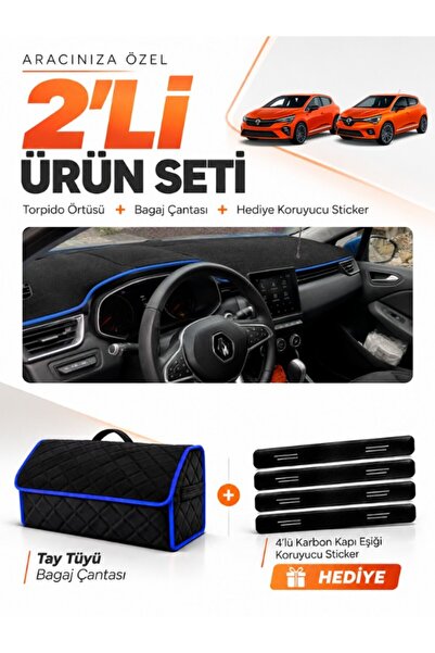 e-biz Renault Clio 5 (2019-2026) Compatible Glove Box Cover + Tay Feather Tru...