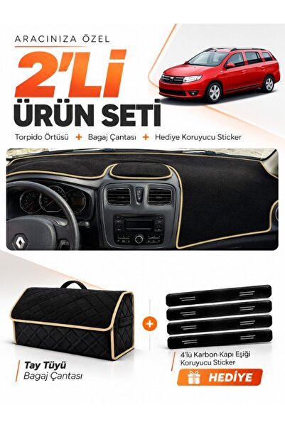 e-biz Daci̇a Logan Mcv (2012-2021) Compatible Glove Box Cover + Tay Tüy Lugga...