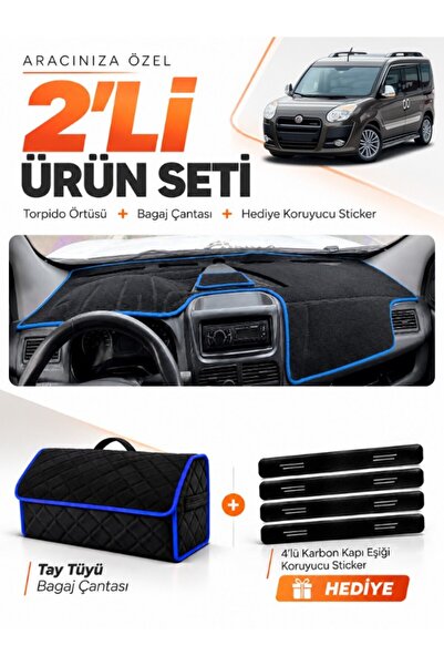 e-biz Fiat Doblo (2013-2015) Covered Compatible Glove Box Cover + Tay Feather...