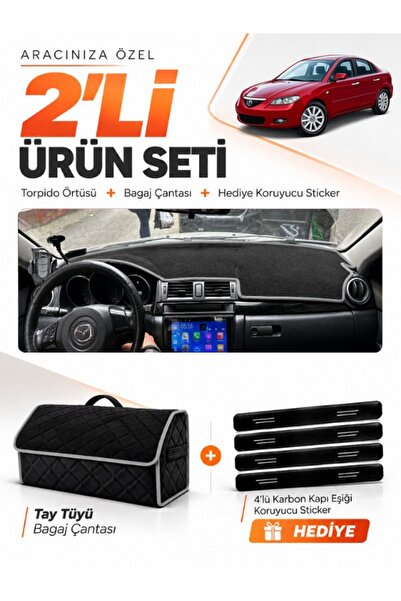 e-biz Mazda 3 (2003-2009) Compatible Dashboard Cover + Tay Feather Trunk Bag ...