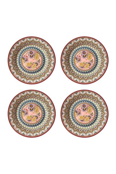 Lucky Art Linnie Bone 27 cm 4-Piece Serving Plate Set