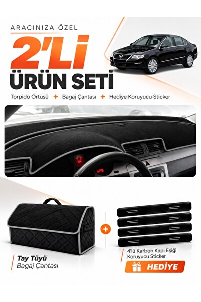 e-biz Volkswagen Passat B6 (2005-2010) Compatible Dashboard Cover + Tay Tüy T...