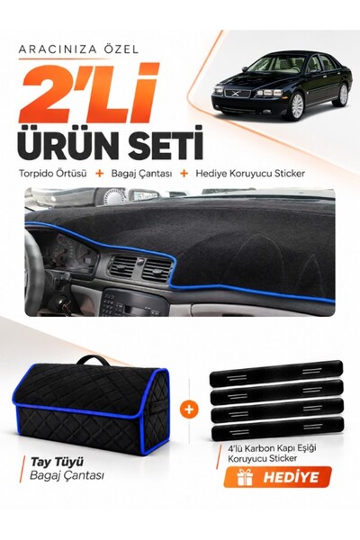 e-biz Volvo S80 (1998-2006) Compatible Glove Box Cover + Tay Feather Trunk Ba...