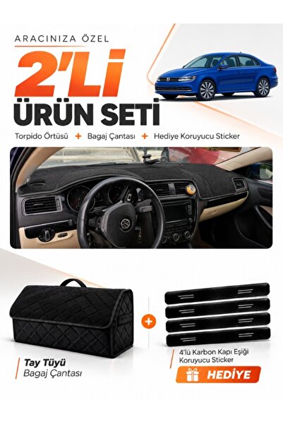 e-biz Volkswagen Jetta (2010-2018) Compatible Dashboard Cover + Tay Tüyü Lugg...