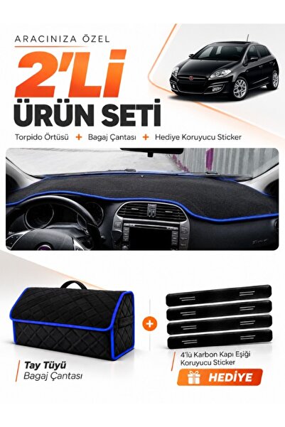 e-biz Fiat Bravo (2007-2014) Compatible Dashboard Cover + Tay Feather Trunk B...