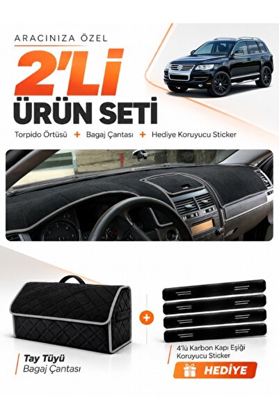 e-biz Volkswagen Touareg (2002-2010) Compatible Dashboard Cover + Tay Feather...