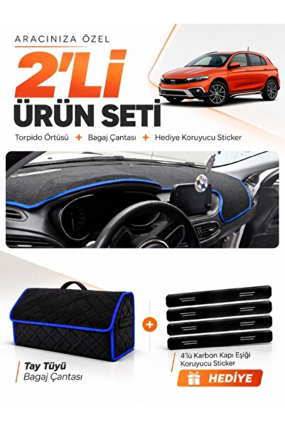 e-biz Fi̇at Egea Cross (2021-2026) Compatible Glove Box Cover with Tablet Hol...