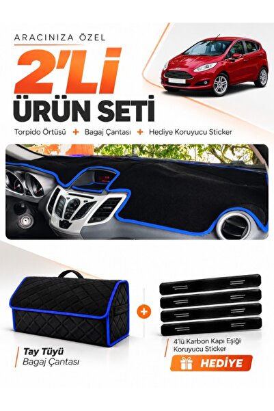 e-biz Ford Fi̇esta (2008-2017) Compatible Glove Box Cover + Tay Tüy Luggage B...