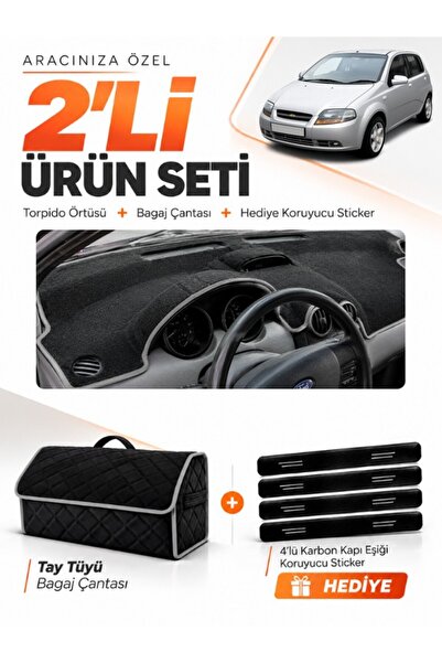 e-biz Chevrolet Kalos (2009-2013) Compatible Dashboard Cover + Tay Feather Tr...