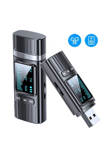 SDLOGAL Adaptor Bluetooth 5.4, SDLOGAL ® Adaptor audio wireless USB 2-în-1, R...