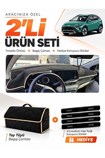 e-biz Hyundai Bayon (2021-2026) Compatible Glove Box Cover + Tay Tüy Luggage ...