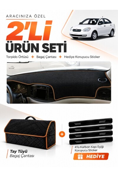 e-biz Hyundai Accent Era (2006-2011) Compatible Glove Box Cover + Tay Tüy Lug...
