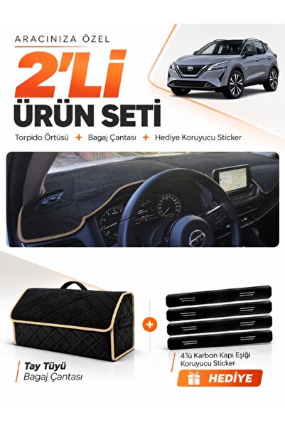 e-biz Nissan Qashqai (2021-2024) Compatible Glove Box Cover + Tay Tüy Luggage...