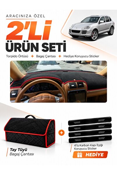 e-biz Porsche Cayenne (2002-2010) Compatible Dashboard Cover + Tay Feather Tr...